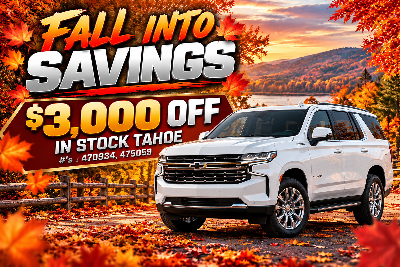 Chevrolet Tahoe $3,000 off
