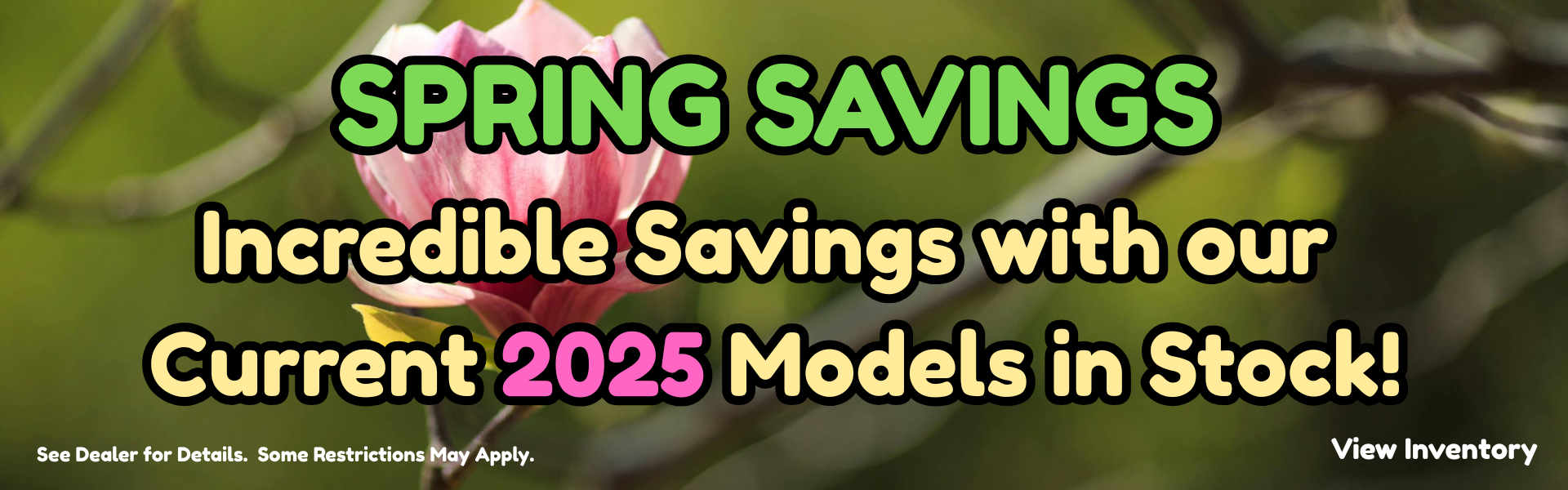 Winter savings 2025 models banner